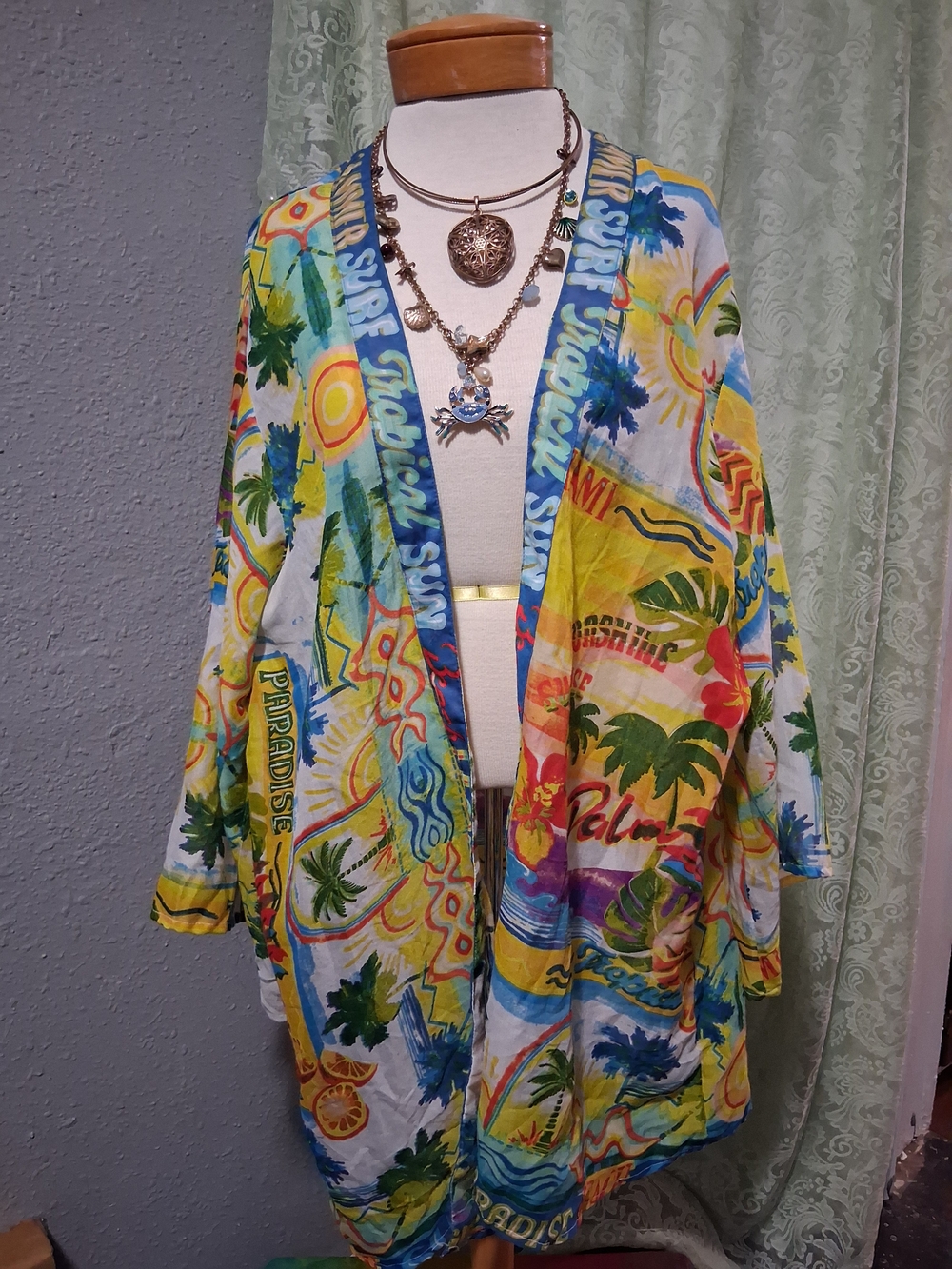 VIOLET SKY- Tropical Multi-Color Women's Swim Coverup